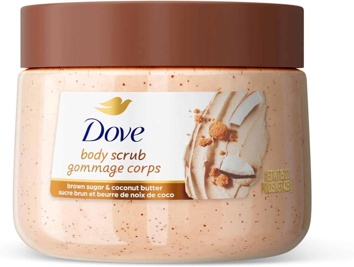 Dove Body Scrub Macadamia & Rice Milk, 15 oz | Exfoliating body scrub that deeply nourishes and reveals soft, smooth and radiant skin