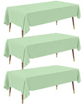 Pureegg Plastic Table Cloth Disposable 54x108 Gold 3Pack
