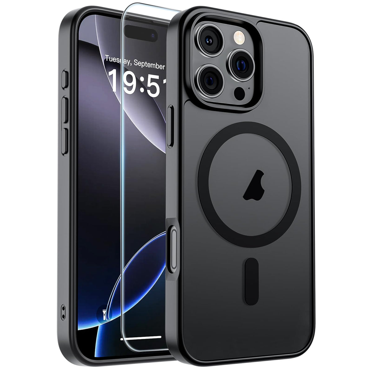 SUPFINE Magnetic for iPhone 13 Case/iPhone 14 Case Black