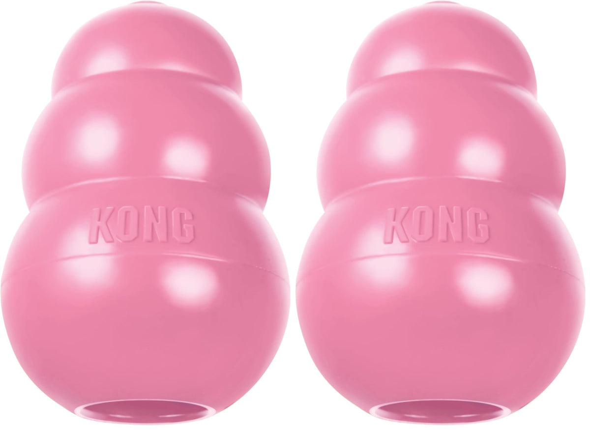 KONG Puppy - Natural Teething Rubber Chew Toy for Dogs - Stuffable Dog Toy for Extended Playtime - Chew & Fetch Toy for Puppies - for Small Puppies - Blue