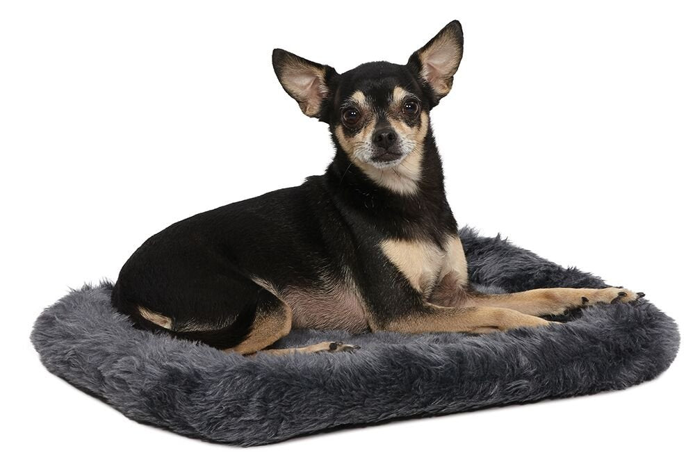 MidWest Homes for Pets QuietTime Dog Bed - White Fleece Bolster, Ultra-Soft and Machine Washable, Fits 42-Inch Crates and Carriers, for Large Breed Dogs
