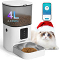 ANDOLL HOME Automatic Cat Feeder, 4L Cat Food Dispenser with 10s Voice Recorder, Pet Feeder up to 8 Meals per Day, Timed Dog Feeder with Dry Food Sealed Ring