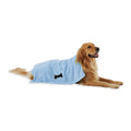 Bone Dry Pet Grooming Towel Collection Absorbent Microfiber X-Large, 41x23.5", Embroidered Gray