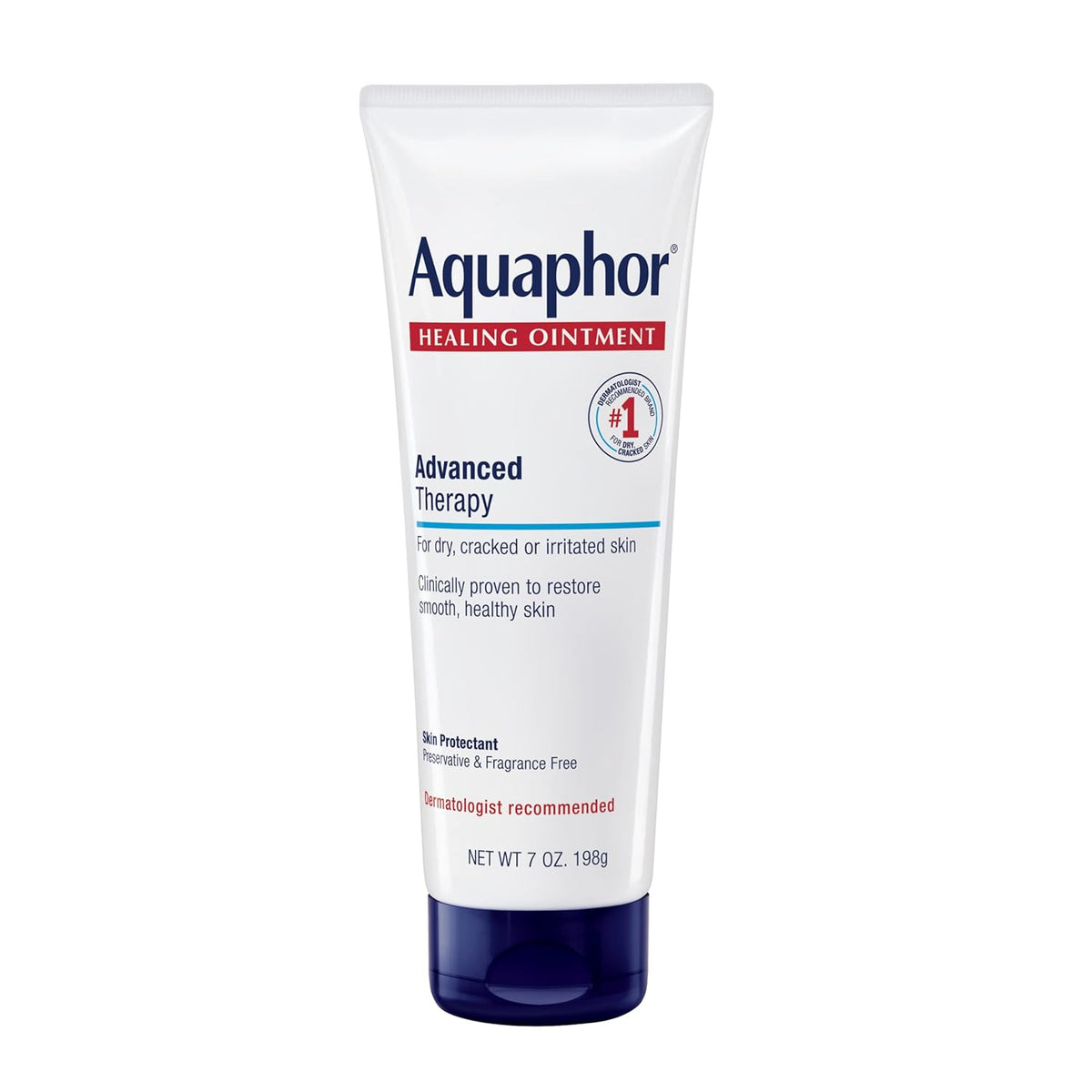 Aquaphor Advanced Therapy Healing Ointment, Skin Protectant, 7 OZ | Clinically Proven Skin Protectant Moisturizer for Cracked, Irritated or Dry Skin Relief, Dye and Fragrance Free