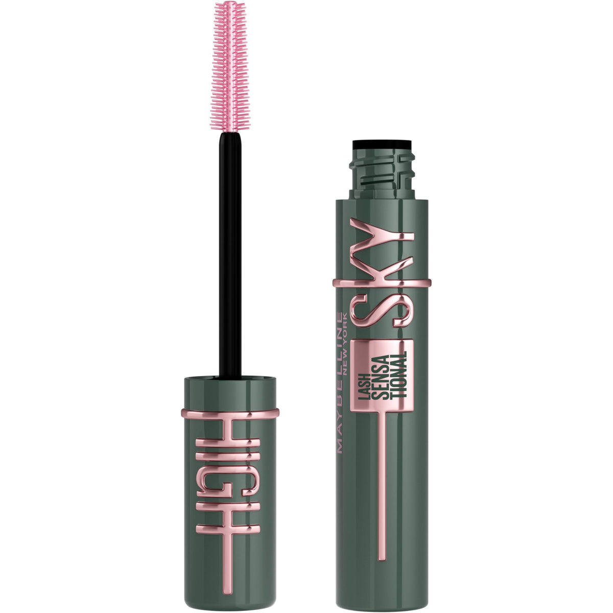 Maybelline Lash Sensational Sky High Waterproof Mascara Makeup, Volumizing, Lengthening, Defining, Curling, Multiplying, Buildable Formula, Very Black, 1 Count