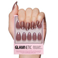 Glamnetic Press On Nails - Classy French | Medium Square Fake Nails with Trendy Micro French Tip, Salon Quality | 15 Sizes - 30 Nail Kit