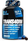 EVL Thermogenic Fat Burner Support - Fast Acting Weight Loss Energy and Appetite Support - Trans4orm Green Tea Supplement for Men and Women - 60 Servings