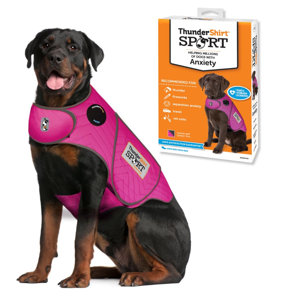 ThunderShirt for Dogs, Large, Fuchsia Sport - Dog Anxiety Relief Calming Vest