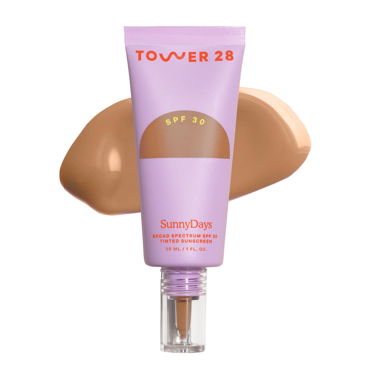 Tower 28 SunnyDays SPF 30 Tinted Moisturizer - 2-in-1 Buildable Coverage Foundation + Mineral Sunscreen for Face - Zinc Oxide, Aloe & Prickly Pear for Sensitive Skin - 15 Light/Warm (1 oz)