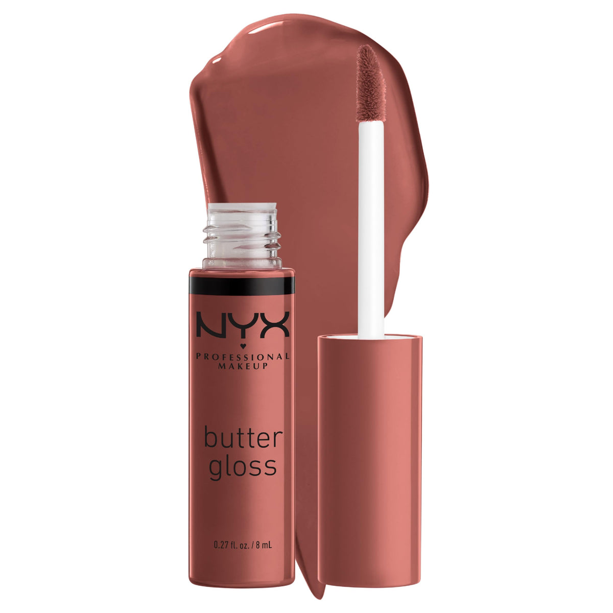 NYX PROFESSIONAL MAKEUP Butter Gloss, Non-Sticky Lip Gloss - Sugar Glass (Clear), Pack Of 3