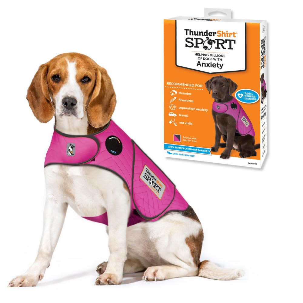 ThunderShirt for Dogs, Large, Fuchsia Sport - Dog Anxiety Relief Calming Vest