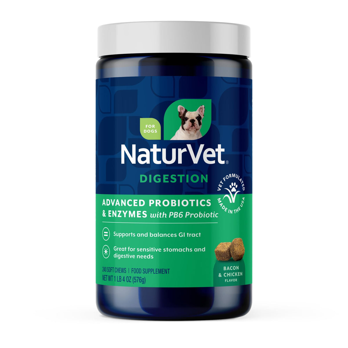 NaturVet – Digestive Enzymes - Plus Probiotics & Prebiotics – Helps Support Diet Change & A Healthy Digestive Tract – for Dogs & Cats – 10 oz Powder