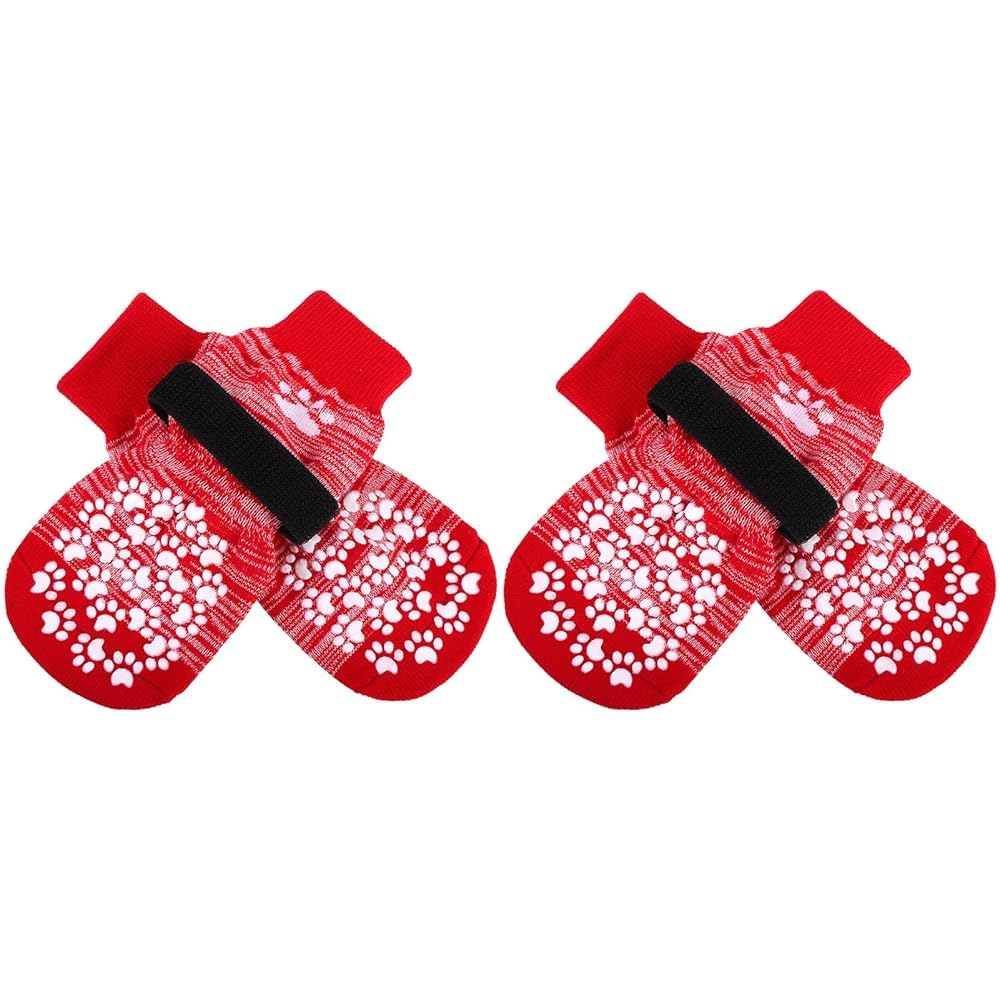 EXPAWLORER Anti Slip Dog Socks to Prevent Licking Paws, Dog Shoes for Hot Pavement, Dog Booties for Small Medium Large Senior Dogs, Traction Control Boots & Paw Protectors for Hardwood Floors