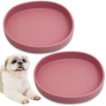 Silicone Dog Food Plate Shallow Dog Bowl Flat Cat Dish Small Puppy Plates for Small Dogs and Cats Whisker Fatigue Pet Feeding Bowls for Dry and Wet Food (Green)