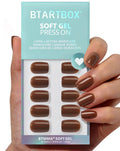 BTArtbox Press On Nails Square - Solid Pink Short Press On Nails with Glue for Women, Opaque Soft Gel Glue On Nails in 16 Sizes - 32 Stick On Nails Kit, Yoga