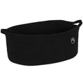 Optish Dog Toy Basket, 30L Toy Box and Bin for Dog Cat Storage, 19.7" X 11" X 7.9" Large Woven Rope Basket for Blanket Storage, Living Room, Bedroom, White & Brown