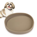 Silicone Dog Food Plate Shallow Dog Bowl Flat Cat Dish Small Puppy Plates for Small Dogs and Cats Whisker Fatigue Pet Feeding Bowls for Dry and Wet Food (Green)