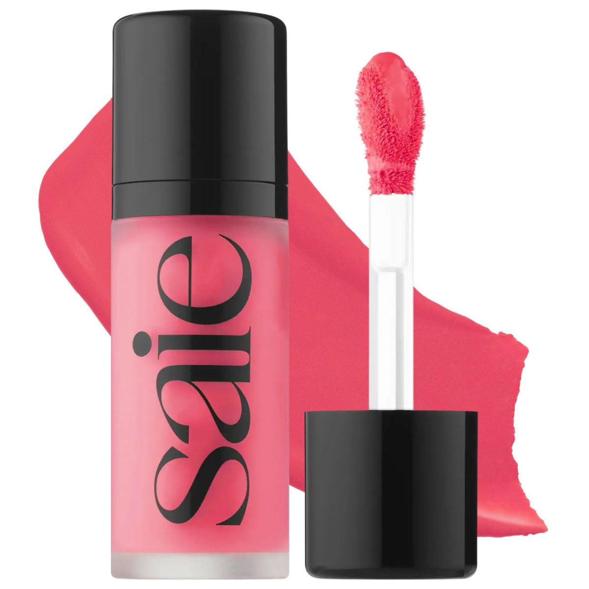 Saie Blush & Glow Gift Set - Dew Blush in Lady & Glowy Super Gel Liquid Highlighter & Makeup Primer in Warmglow - Skincare Infused Everyday Makeup Kit for a Flushed, Dewy Glow - Vegan (2 Count)