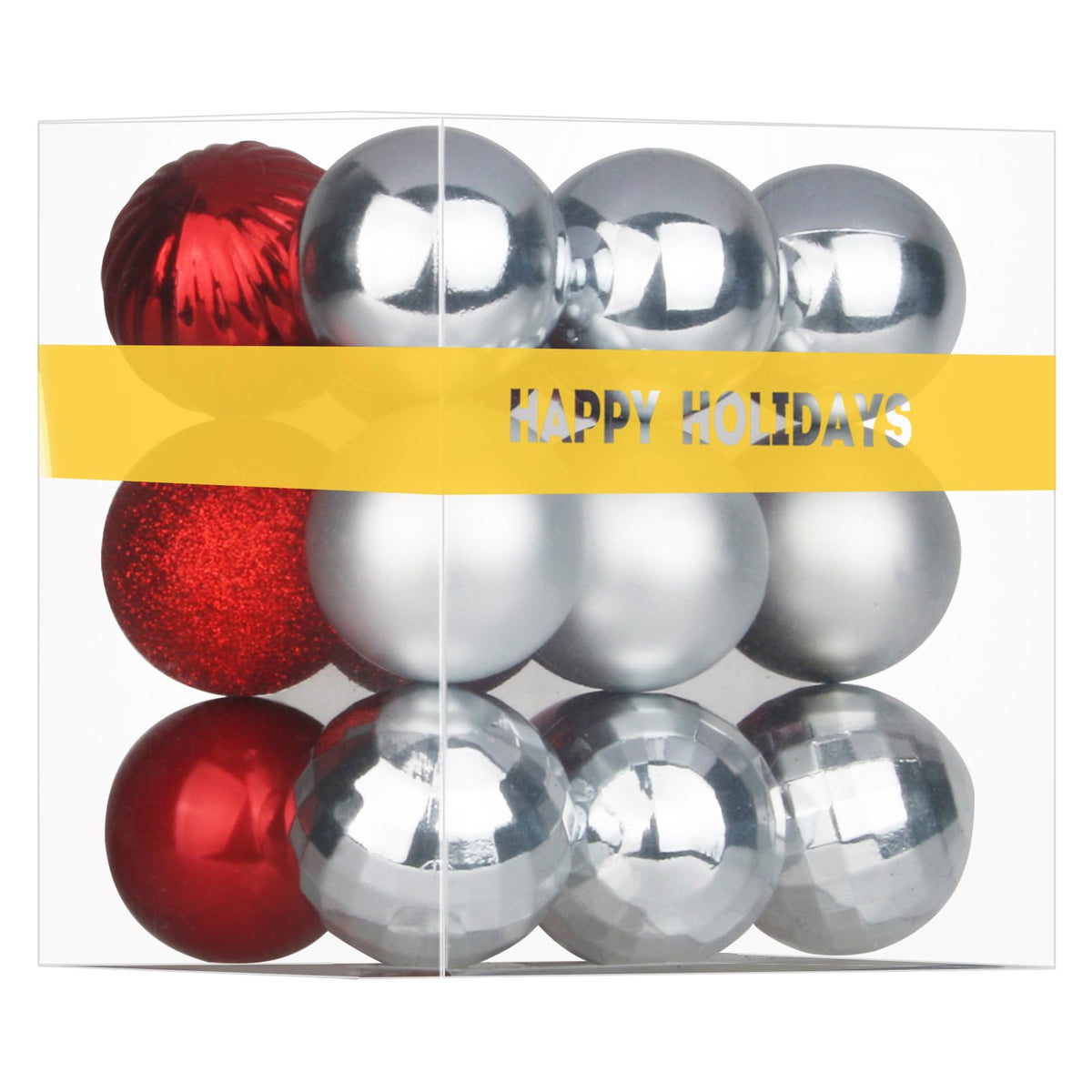 Rose Red 4.0" Large Christmas Balls - Christmas Tree Decoration Ornaments Shatterproof Hanging Balls for Birthday Halloween Holiday Wedding Decorations Set of 4pcs