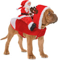 Santa Dog Costume, Dog Christmas Outfit, Riding Pet Costume, Size M