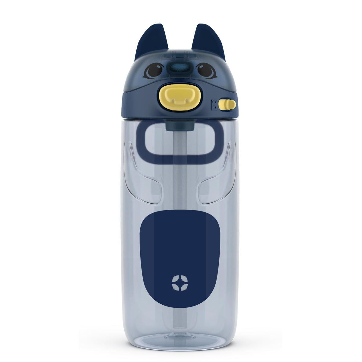 Ello Ellies 12oz Stainless Steel Leakproof Kids Water Bottle, Dog | Insulated kids water bottle with straw, leakproof locking lid, carry handle, and stainless steel fun animal design for school