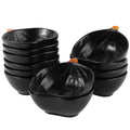Kolewo4ever 12 Pieces Fall Bowls Ceramic Pumpkin Bowl 6 Ounces Ramekins Small Pumpkin Shaped Bowls Dinnerware Decoration for Fall Thanksgiving Serving Dip, Sauce, Condiments,Snack (Yellow)