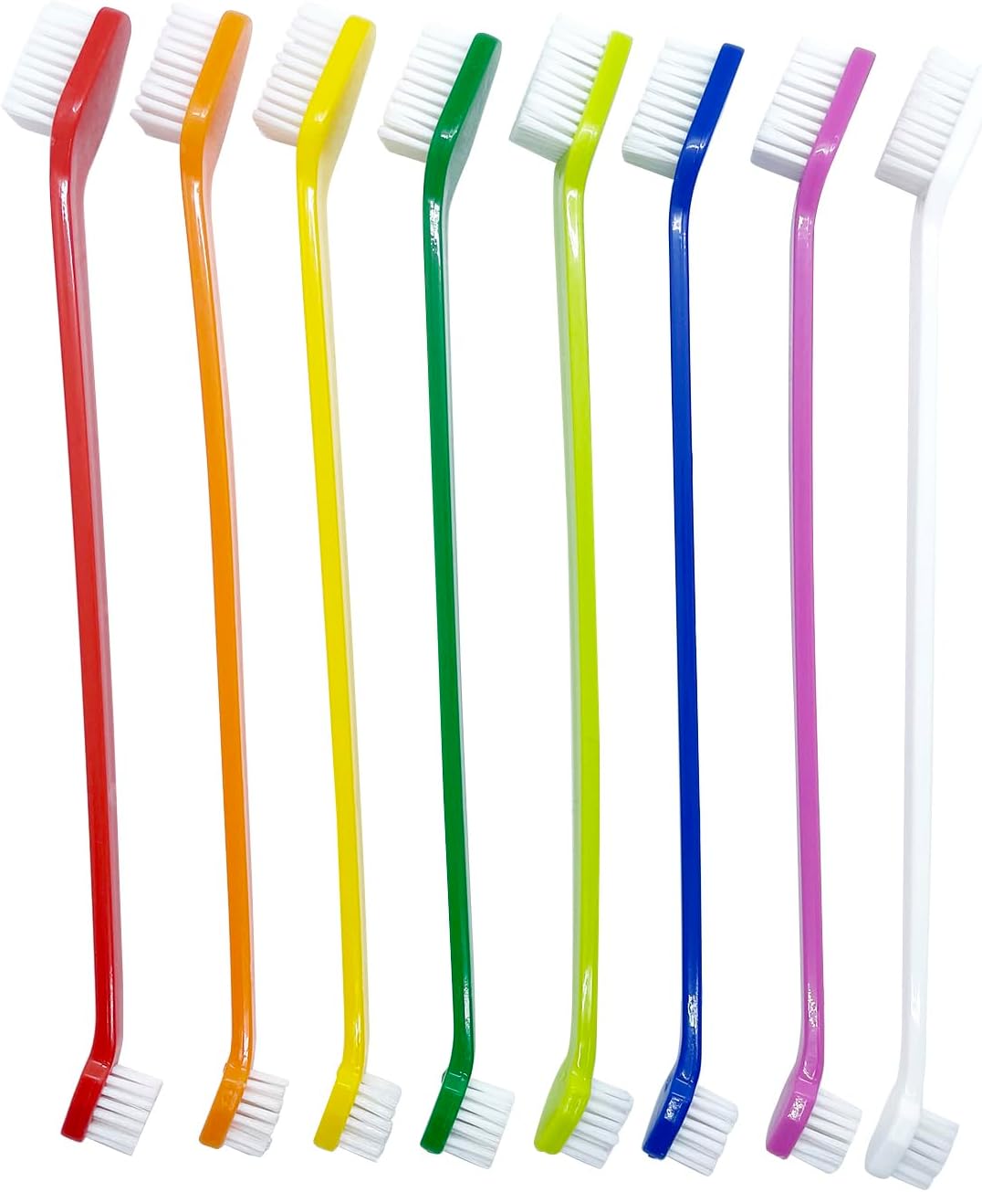 Dog Toothbrush Set of 8 – Dual Headed Dental Hygiene Brushes for Small to Large Dogs, Easy Teeth Cleaning & Dental Care,Dog Tooth Brushes for Small to Large Dogs, Cats, and Most Pets