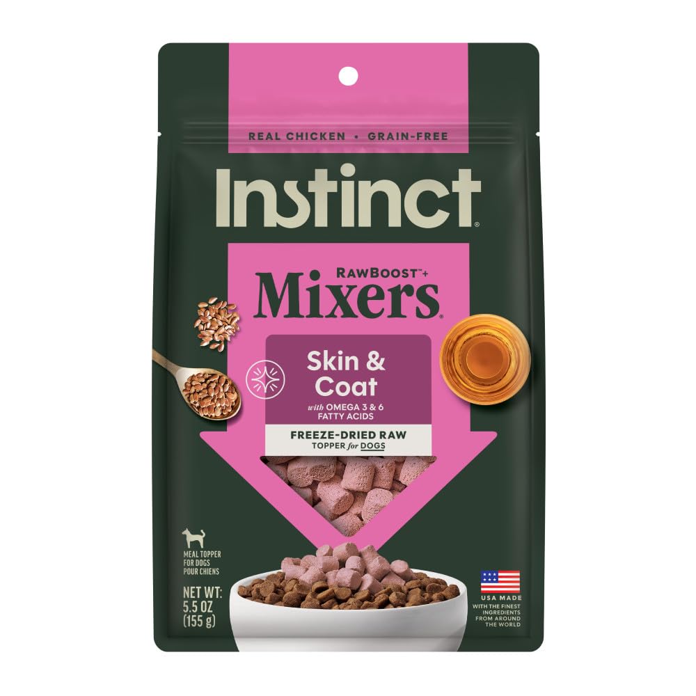 Instinct RawBoost Mixers, Freeze Dried Dog Food Topper, Grain-Free Recipe - All Natural Beef, 14 oz. Bag