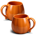 1 Pcs 14 oz Pumpkin Mug Ceramic Coffee Mug Fall Halloween Thanksgiving Autumn Pumpkin Shape Cup with Handle for Halloween Party Decoration