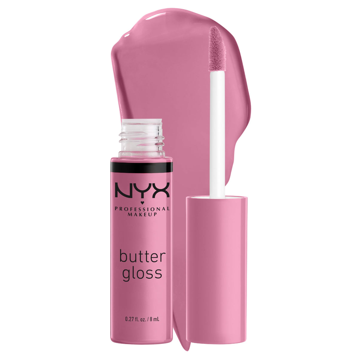 NYX PROFESSIONAL MAKEUP Butter Gloss, Non-Sticky Lip Gloss - Sugar Glass (Clear), Pack Of 3