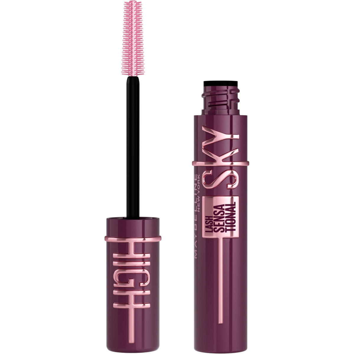 Maybelline Lash Sensational Sky High Washable Mascara Makeup, Volumizing, Lengthening, Defining, Curling, Multiplying, Buildable Formula, Cosmic Black, 1 Count