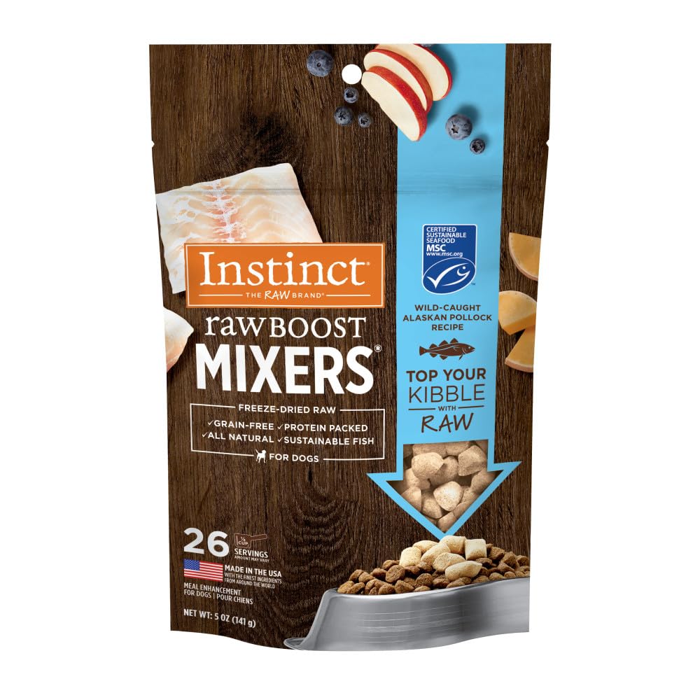 Instinct RawBoost Mixers, Freeze Dried Dog Food Topper, Grain-Free Recipe - All Natural Beef, 14 oz. Bag