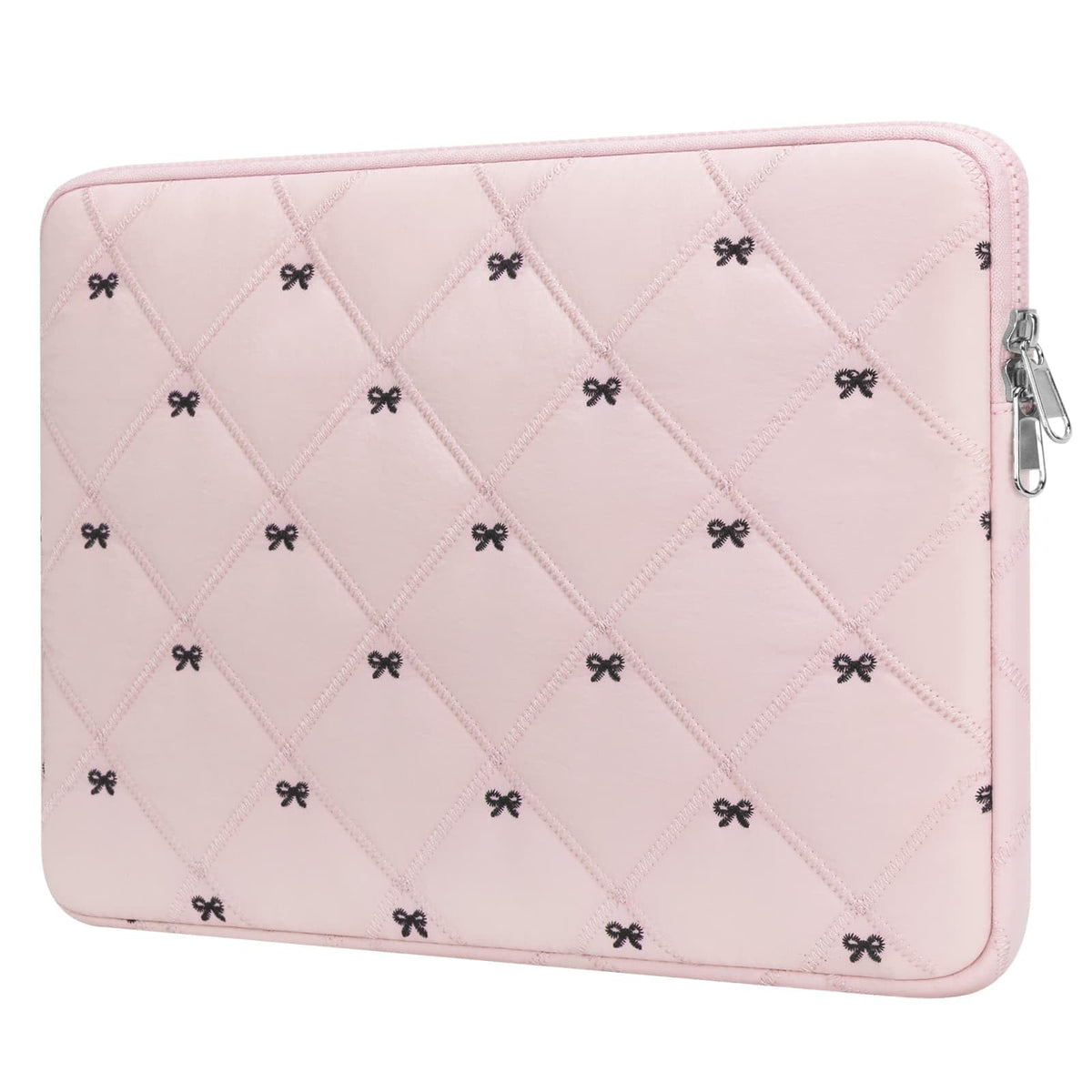 14 Inch Lightweight Bow Puffy Laptop Sleeve Case Laptop Bag for Girl