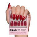 Glamnetic Press On Nails - Short Round, Glossy Fake Nails 30 Pc Full Kit | Neutral press on nails, 12 sizes. Everyday glue-on set. Waterproof, chip-resistant, up to 2 weeks wear