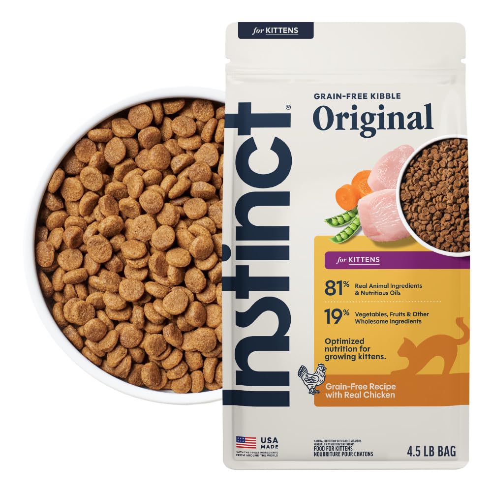 Instinct Original Dry Cat Food, Raw Coated Kibble, Real Chicken, 11 lb. Bag