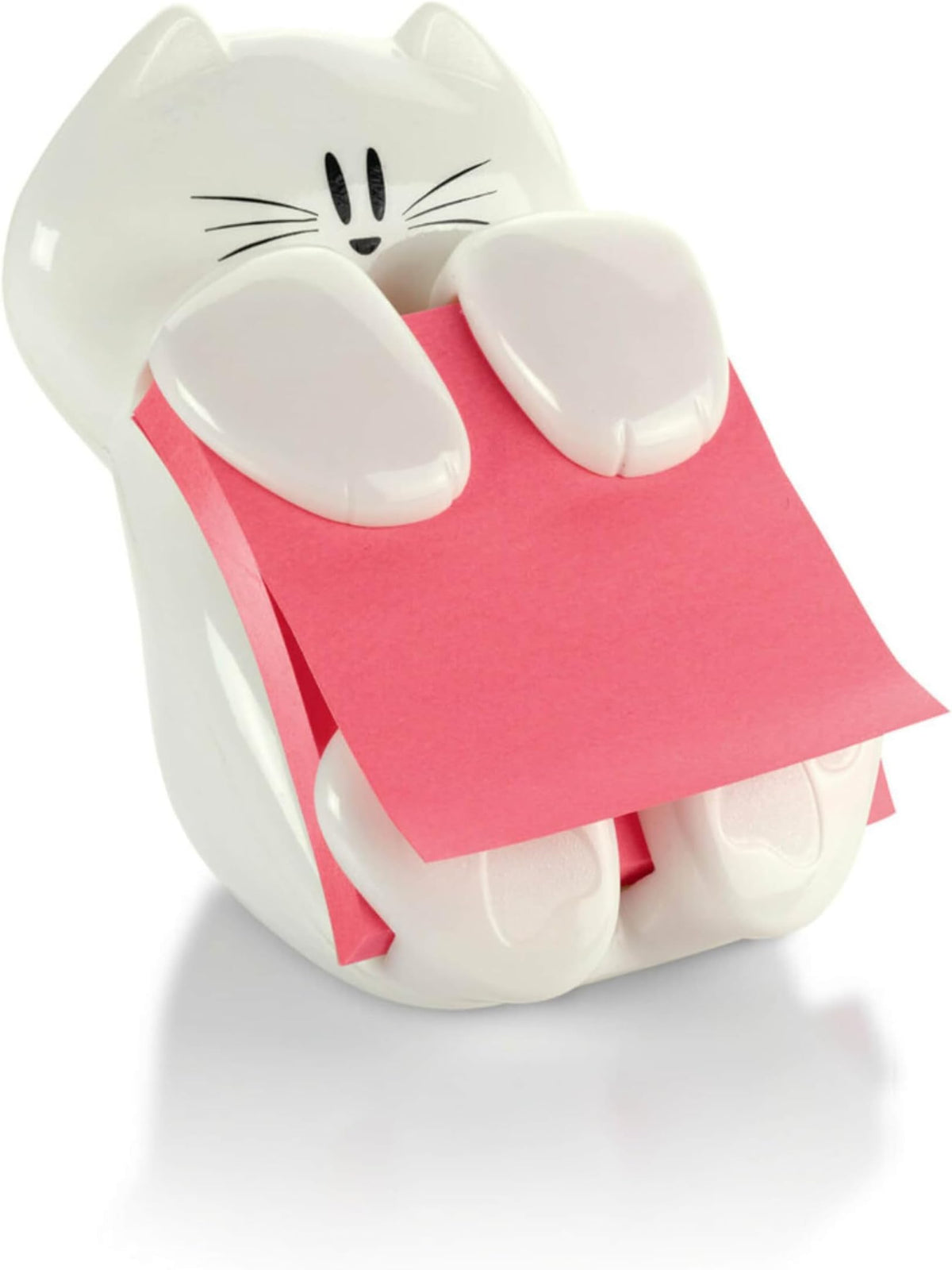 Post-it Note Dispenser, White Cat Design, 1 Dispenser, 1 Pad, 45 Sheets