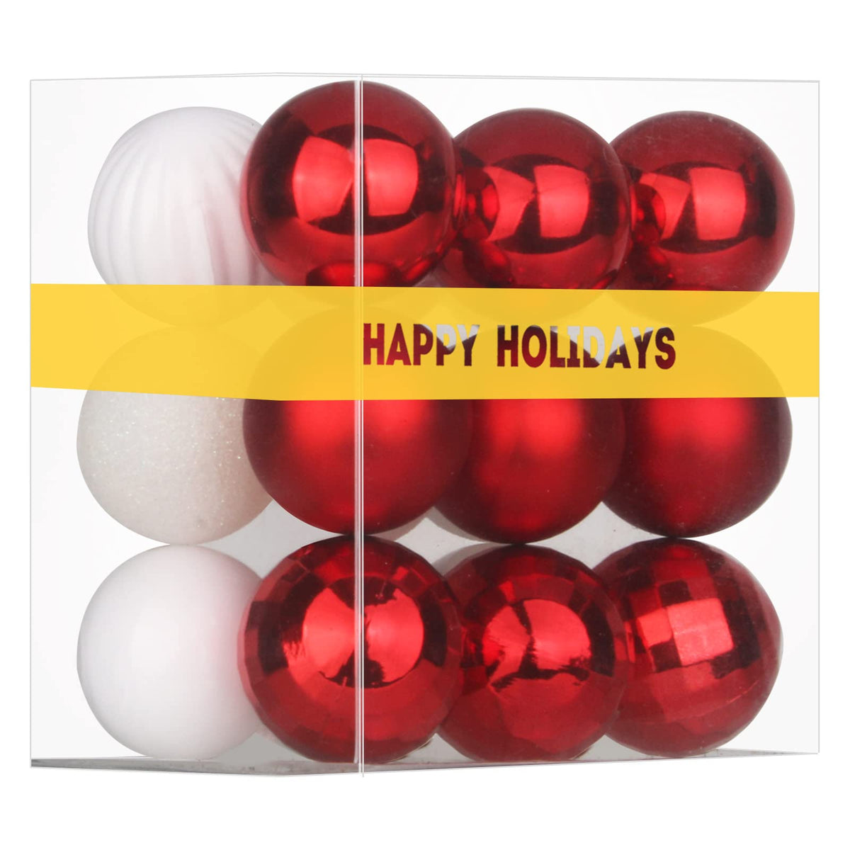 Rose Red 4.0" Large Christmas Balls - Christmas Tree Decoration Ornaments Shatterproof Hanging Balls for Birthday Halloween Holiday Wedding Decorations Set of 4pcs