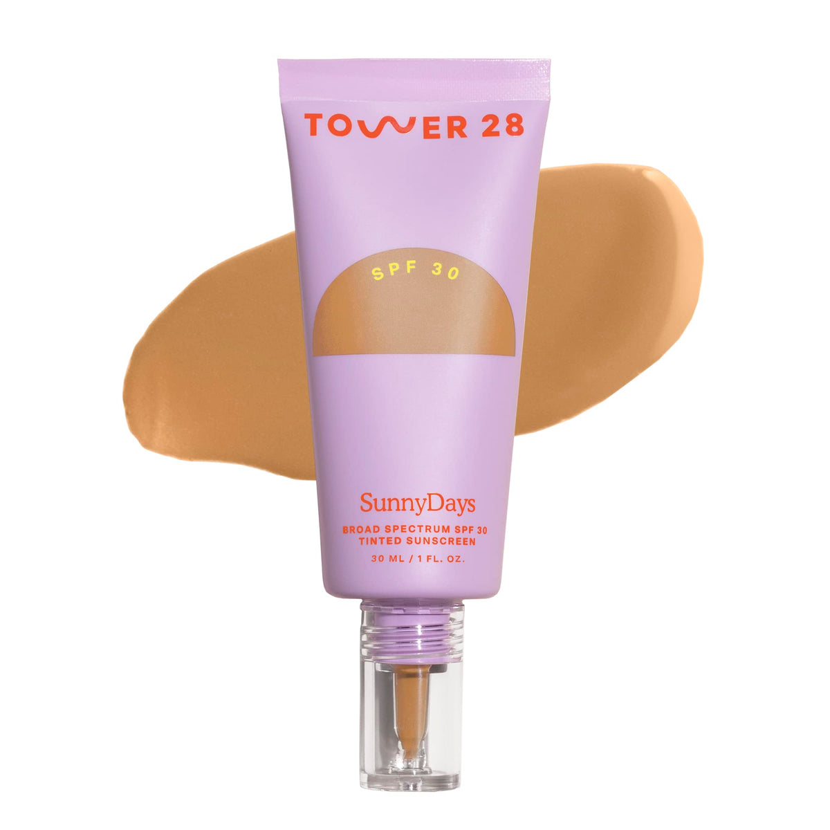Tower 28 SunnyDays SPF 30 Tinted Moisturizer - 2-in-1 Buildable Coverage Foundation + Mineral Sunscreen for Face - Zinc Oxide, Aloe & Prickly Pear for Sensitive Skin - 15 Light/Warm (1 oz)
