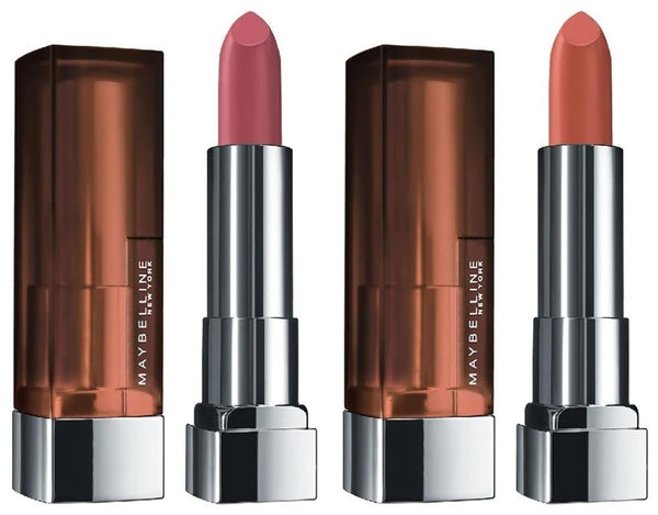 MAYBELLINE Color Sensational Matte Lipstick Bundle with Touch Of Spice and Nude Nuance, 1 Count Each