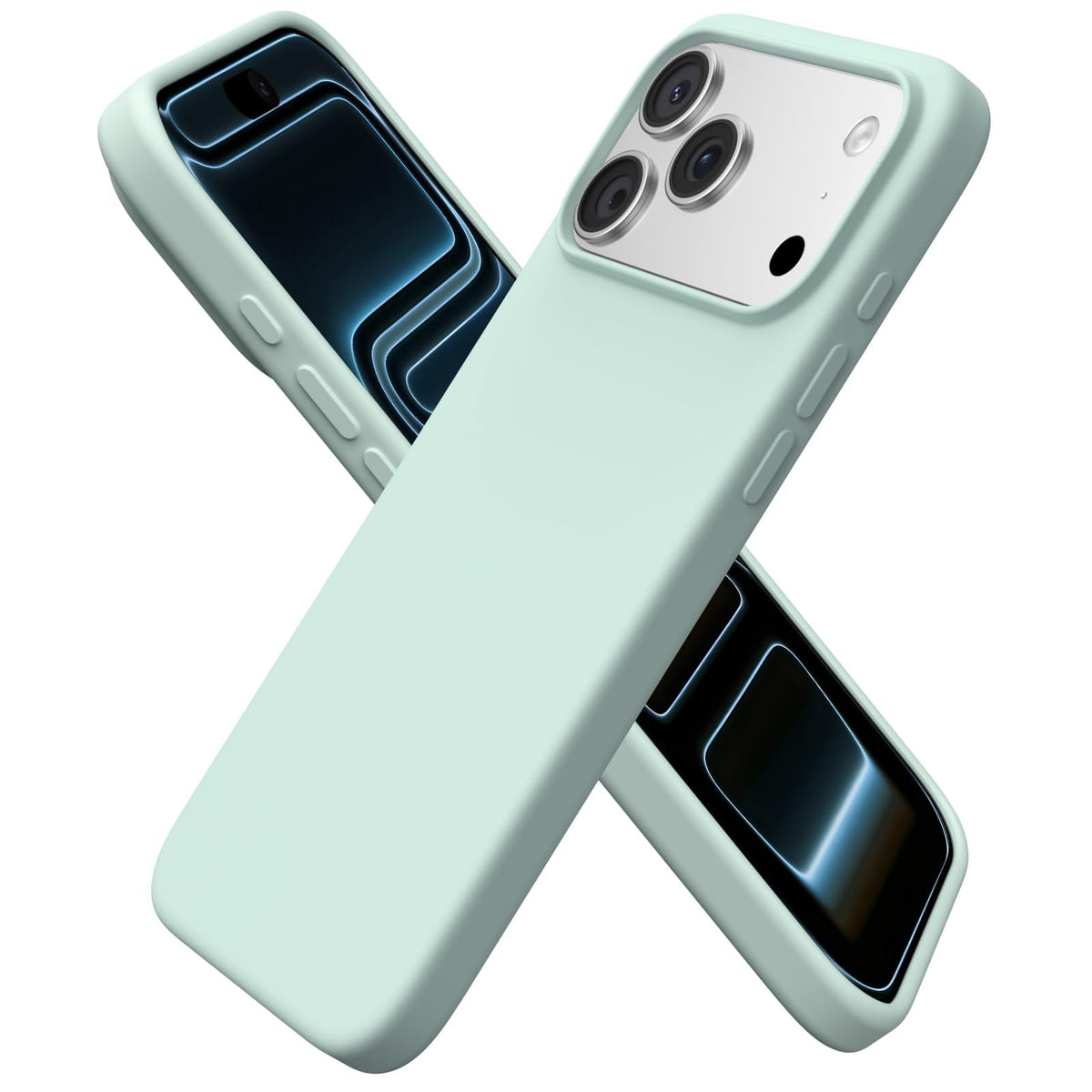 ORNARTO for iPhone 17 Pro Max Case, Liquid Silicone, Chalk Pink