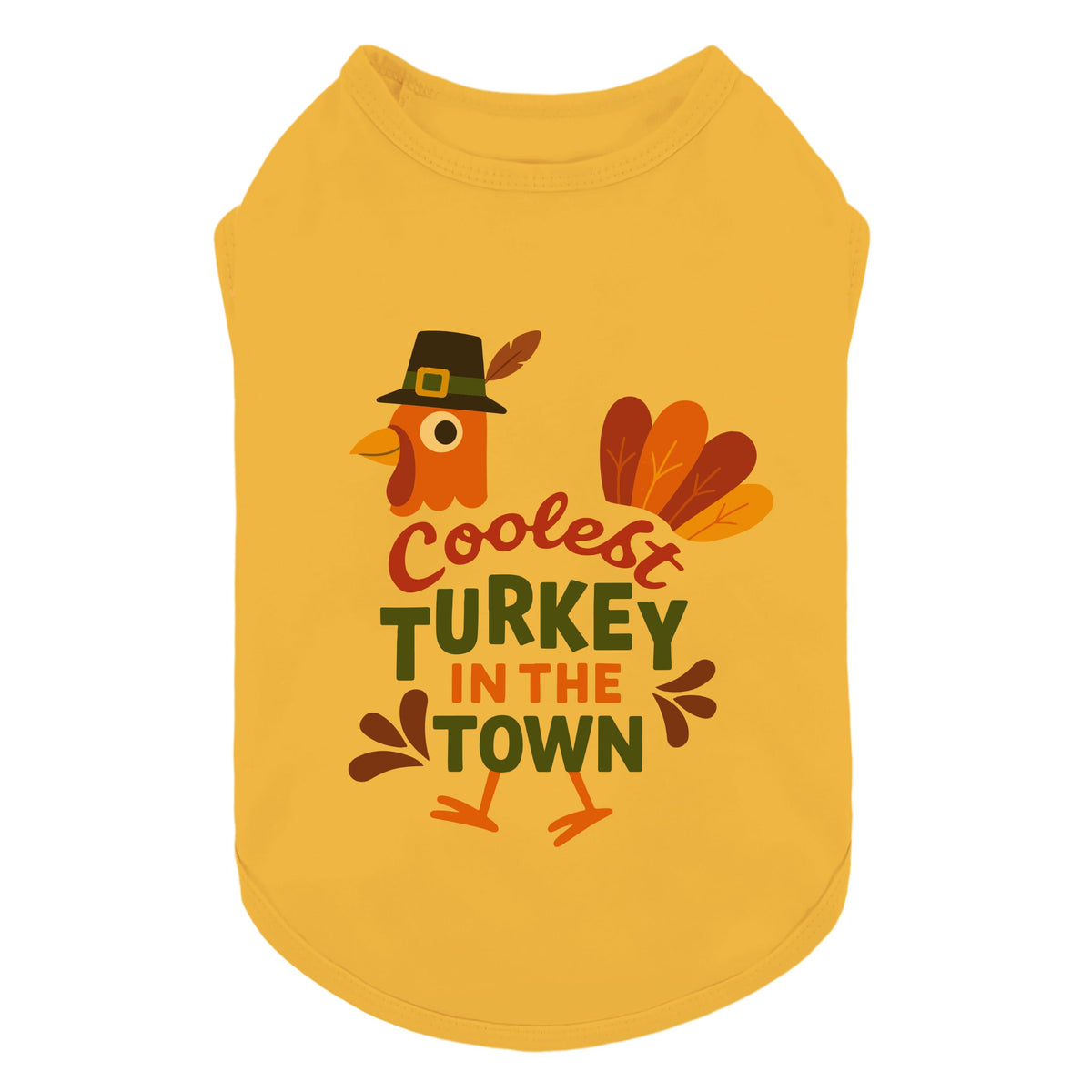 Fitwarm I Love Fall Dog Shirt, Thanksgiving Outfit for Small Dogs Boy Girl, Pet Clothes, Brown, Orange, Yellow, Medium