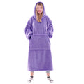 Waitu Wearable Blanket Sweatshirt Gifts for Women and Men, Warm and Cozy Giant Blanket Hoodie, Thick Flannel Hooded Blanket with Sleeves and Giant Pocket - Dark Gray