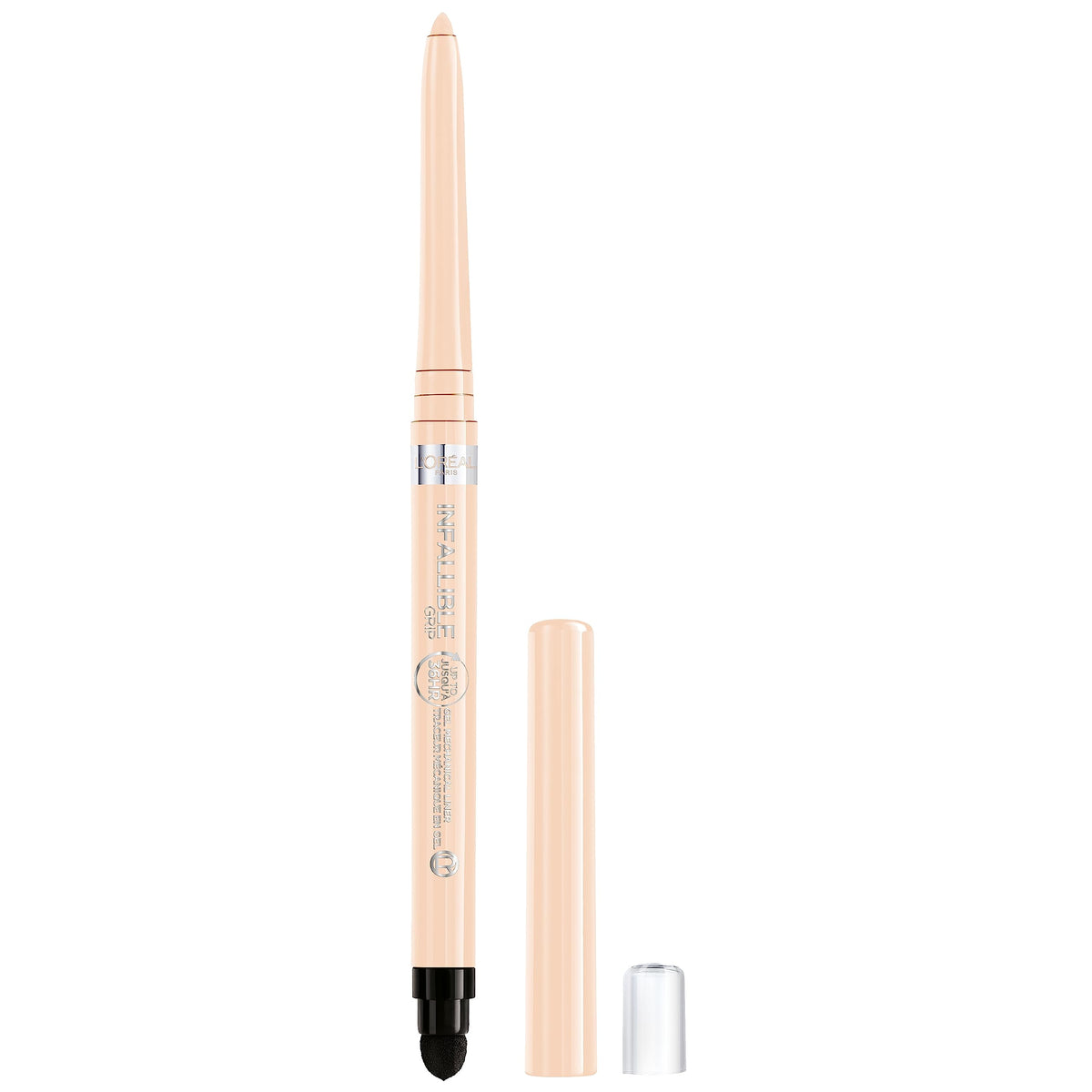 L'Oreal Paris Infallible Grip Mechanical Gel Eyeliner Pencil, Smudge-Resistant, Waterproof Eye Makeup with Up to 36HR Wear, Intense Black, 0.01 Oz