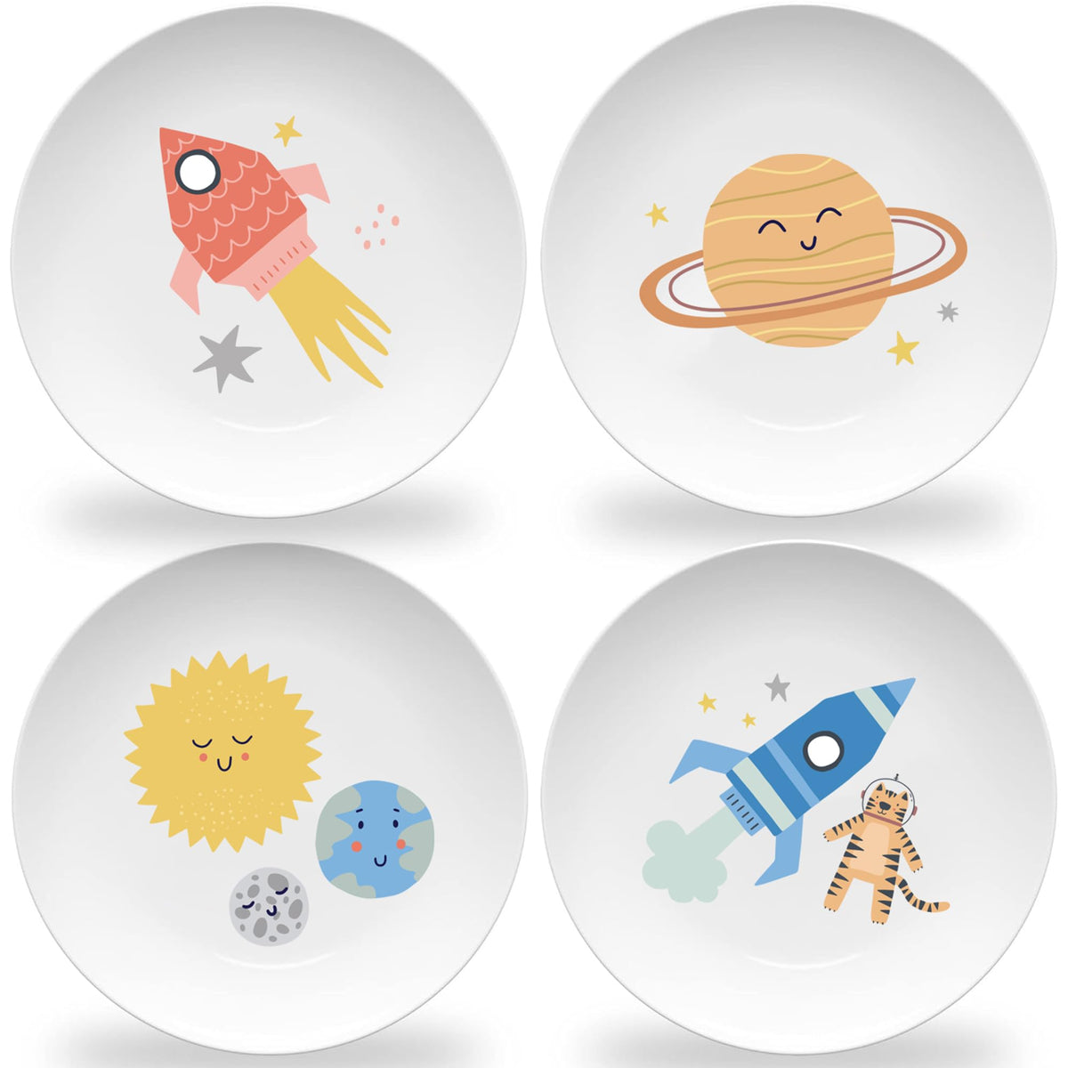 Thanksgiving Plates for Kids, Set of 4