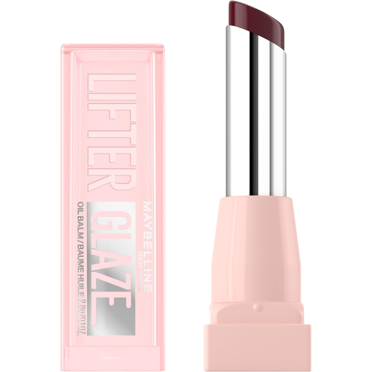 MAYBELLINE Lifter Glaze Oil Balm with Hyaluronic Acid and Hydrating Oil Blend, Lip Balm with 24HRs of Smooth, Moisturizing Shine, Acai Glaze (Sheer Black Cherry)