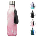 Konokyo Insulated Water Bottle with Strap,18 oz Double Wall Stainless Steel Vacuum Bottles Metal Water Flask,Macaron Green