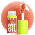 NYX PROFESSIONAL MAKEUP Fat Oil Lip Drip, Moisturizing Lip Oil Gloss, Vegan Tinted Formula, Up to 12 HR Hydration - Newsfeed (Rose Nude)