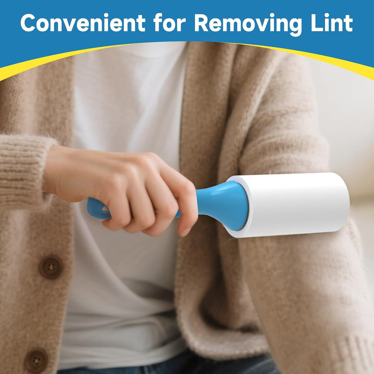 Swihauk 600 Sheets Extra Sticky Lint Rollers for Pet Hair | Easy Spiral Tear Lint Roller for Clothes with Ergonomic Handle, Multipurpose Lint Remover for Furniture, Carpet, Car Seat