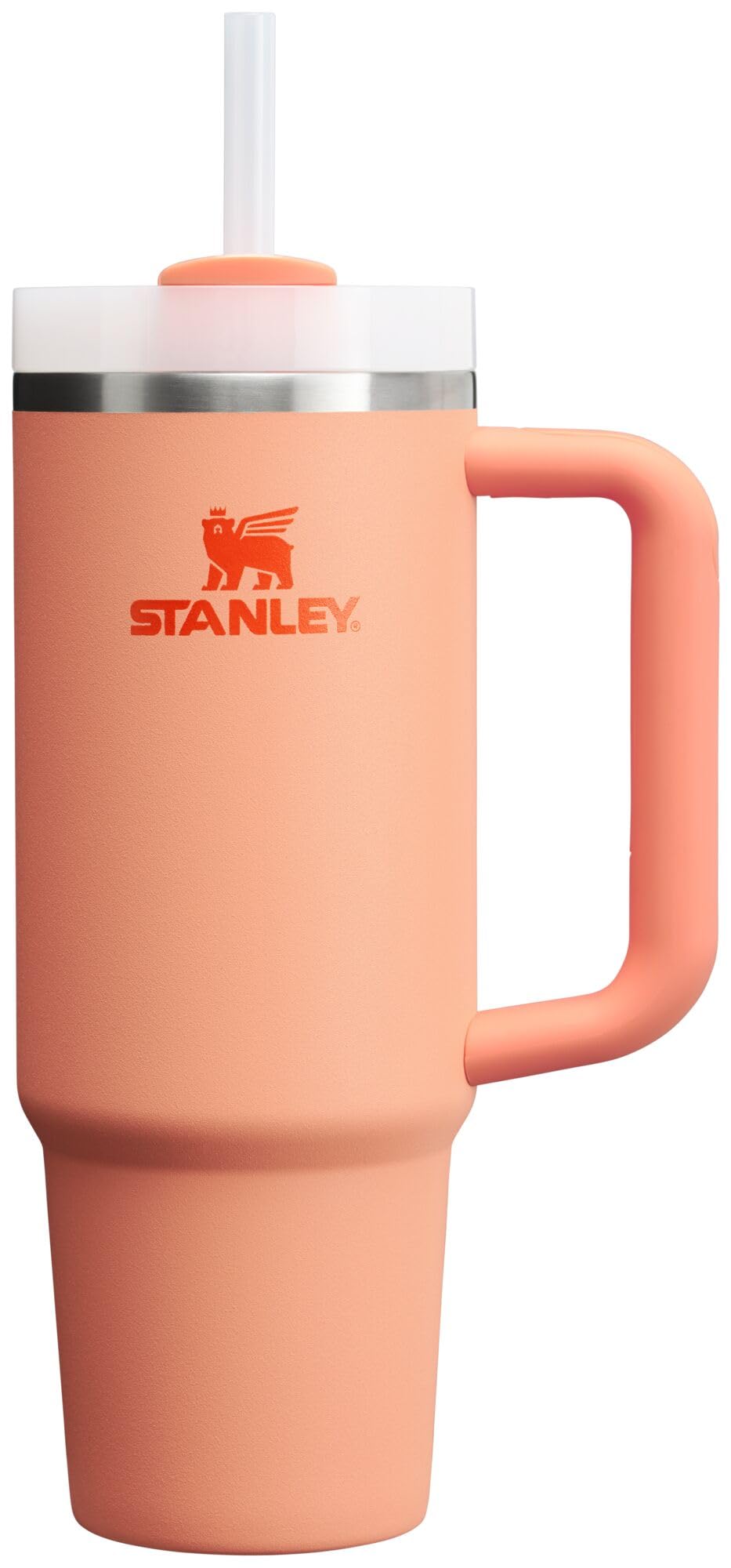 STANLEY Quencher H2.0 Tumbler with Handle and Straw 40 oz Flowstate 3-Position Lid Cup Holder Compatible for Travel Insulated Stainless Steel Cup BPA-Free Rose Quartz 2.0