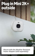 Blink Mini 2K+ (newest model) – Plug-in Home & Pet Indoor Security Camera with 2K video resolution, night vision, enhanced audio, motion detection – 3 cameras (White)